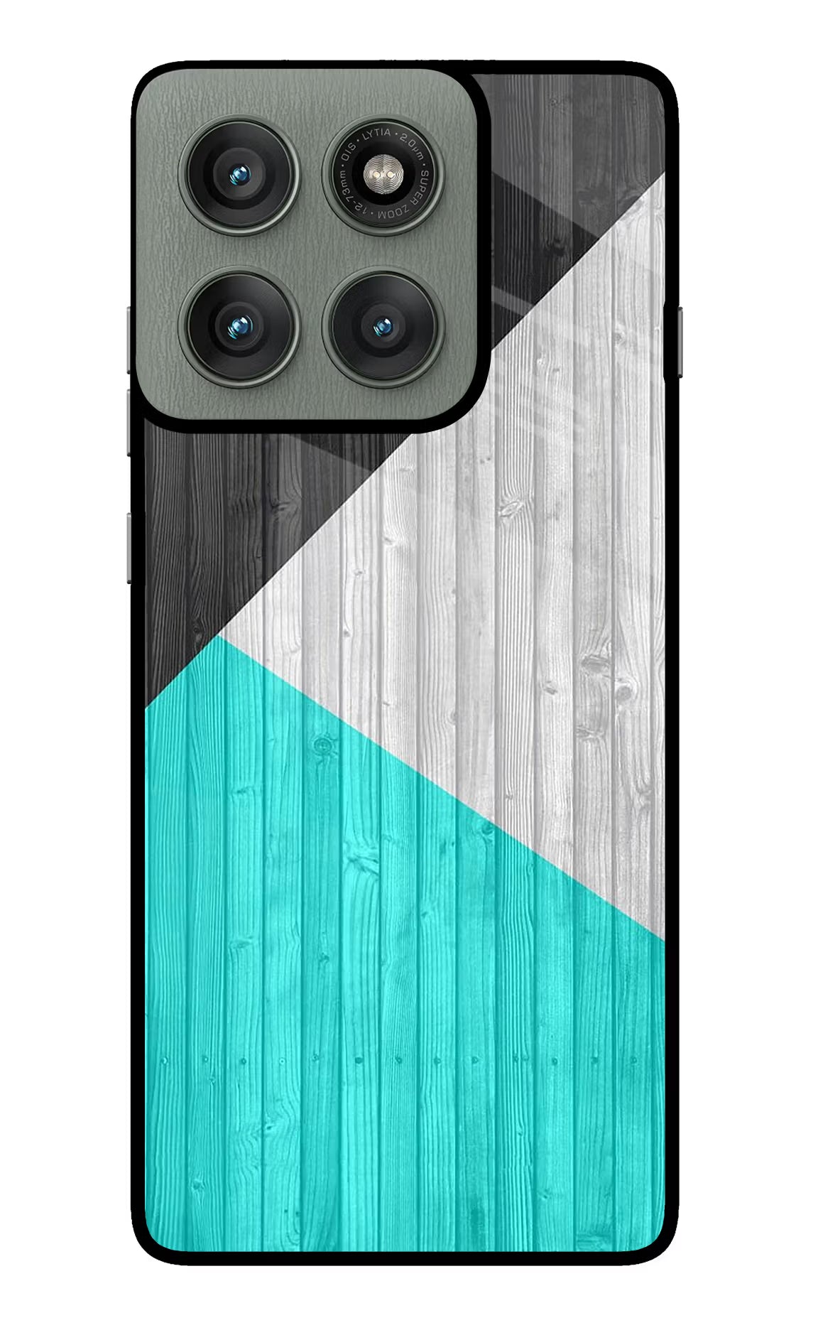 Wooden Abstract Moto Edge 60 Pro Glass Case Back Cover by Casekaro