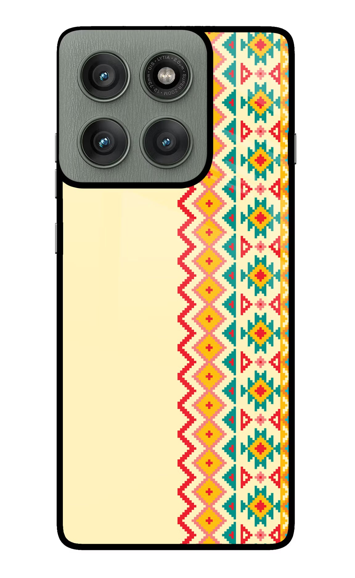 Ethnic Seamless Moto Edge 60 Pro Glass Case Back Cover by Casekaro
