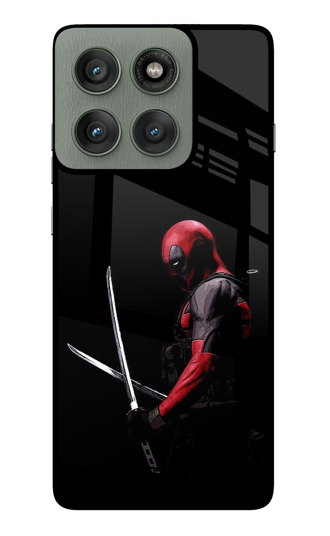 Deadpool Moto Edge 60 Pro Glass Case Back Cover by Casekaro