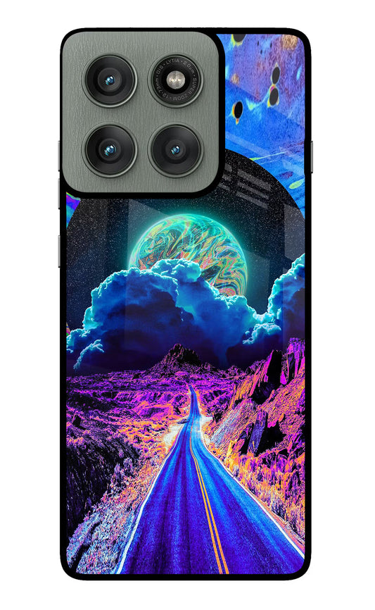 Psychedelic Painting Moto Edge 60 Pro Glass Case