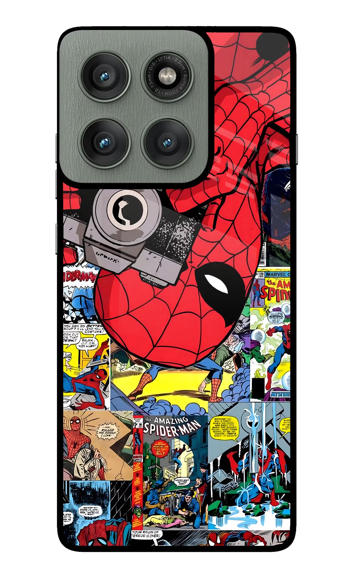 Spider Man Moto Edge 60 Pro Glass Case Back Cover by Casekaro