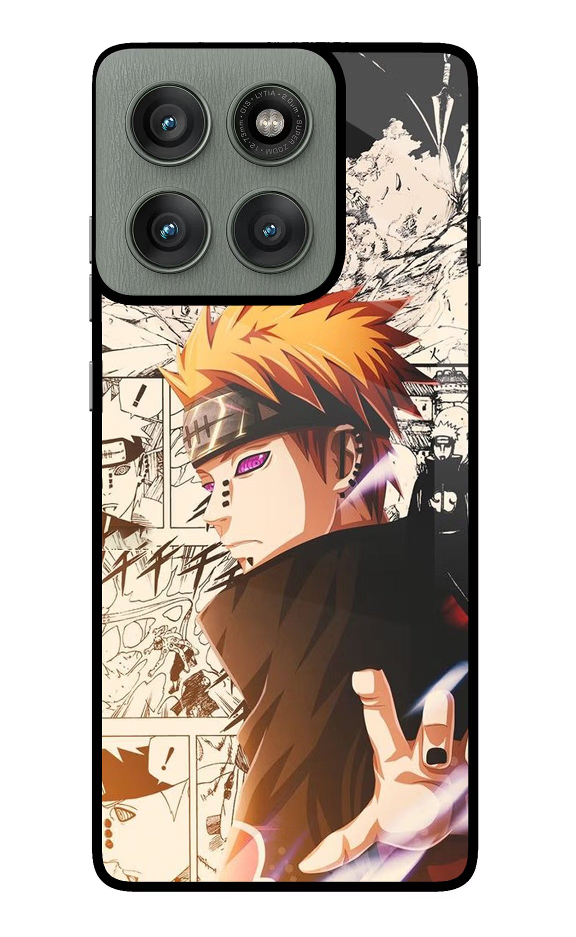 Pain Anime Moto Edge 60 Pro Glass Case Back Cover by Casekaro