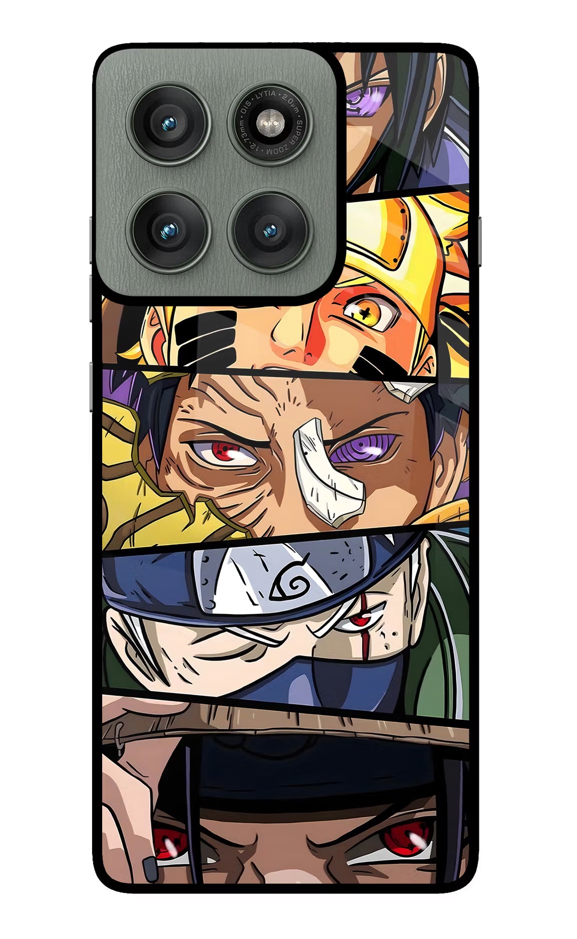 Naruto Character Moto Edge 60 Pro Glass Case Back Cover by Casekaro
