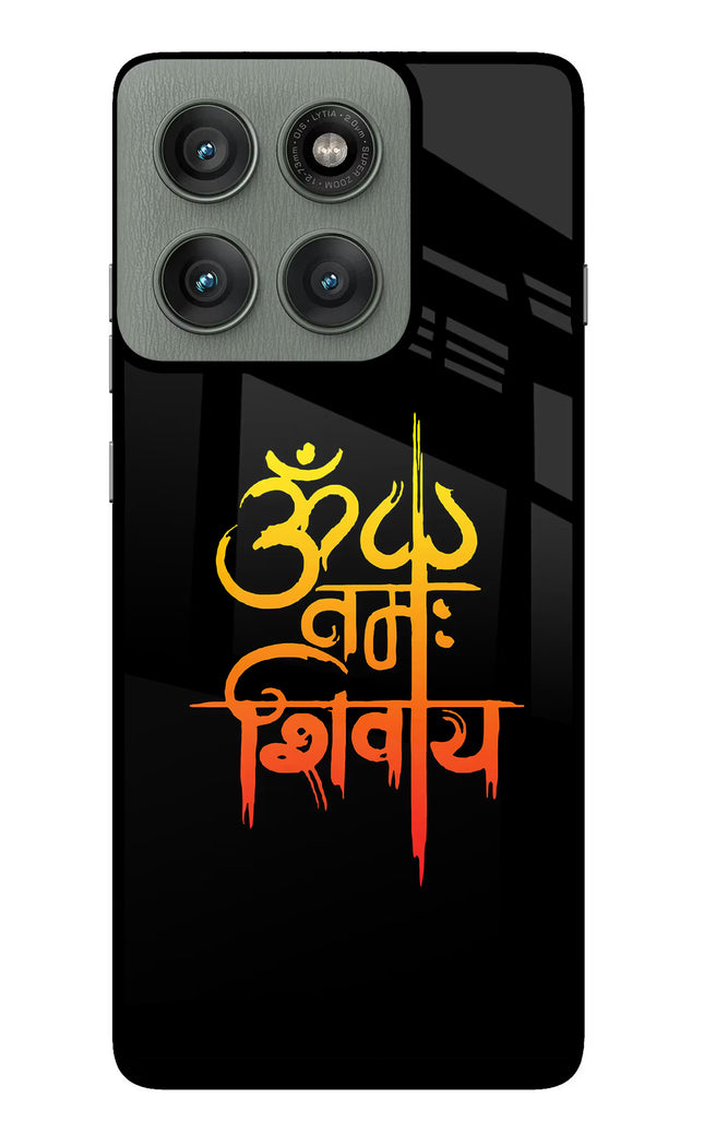 Om Namah Shivay Moto Edge 60 Pro Glass Case
