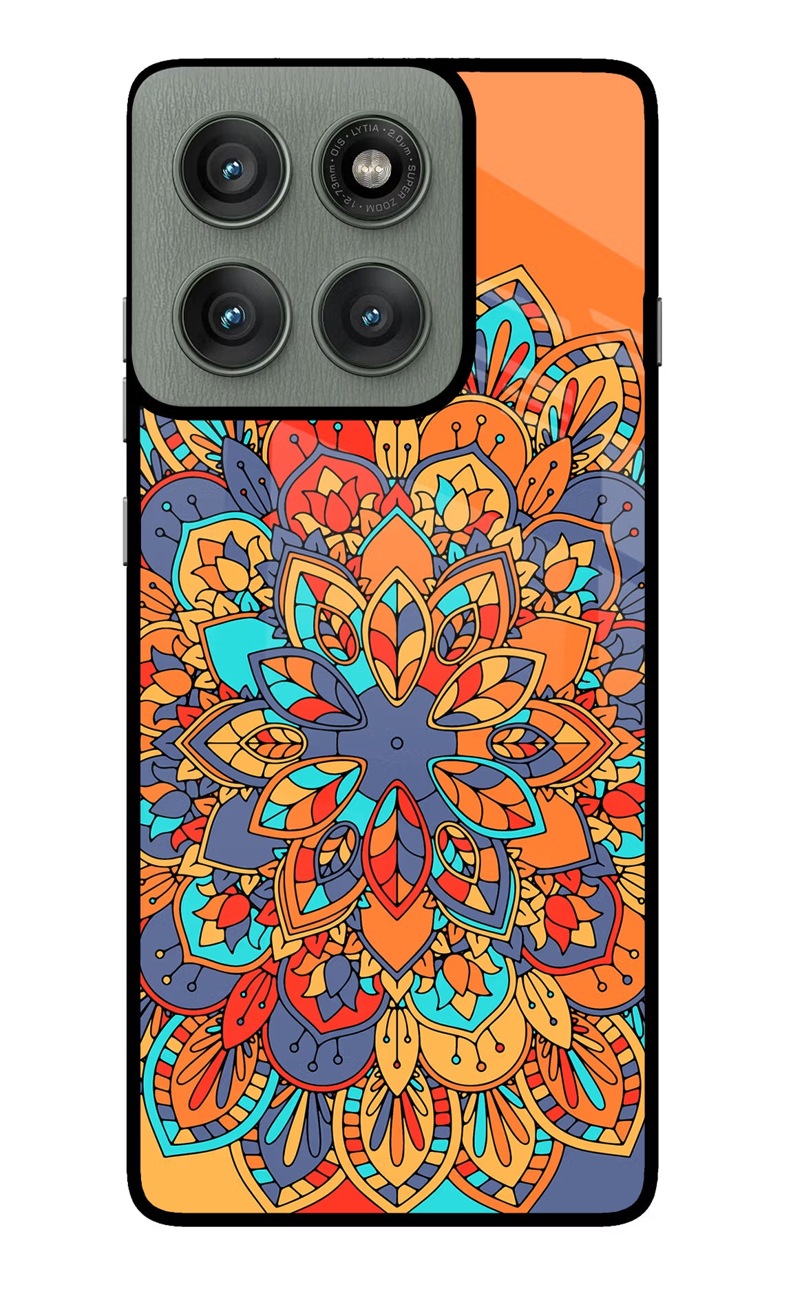 Color Mandala Moto Edge 60 Pro Glass Case Back Cover by Casekaro