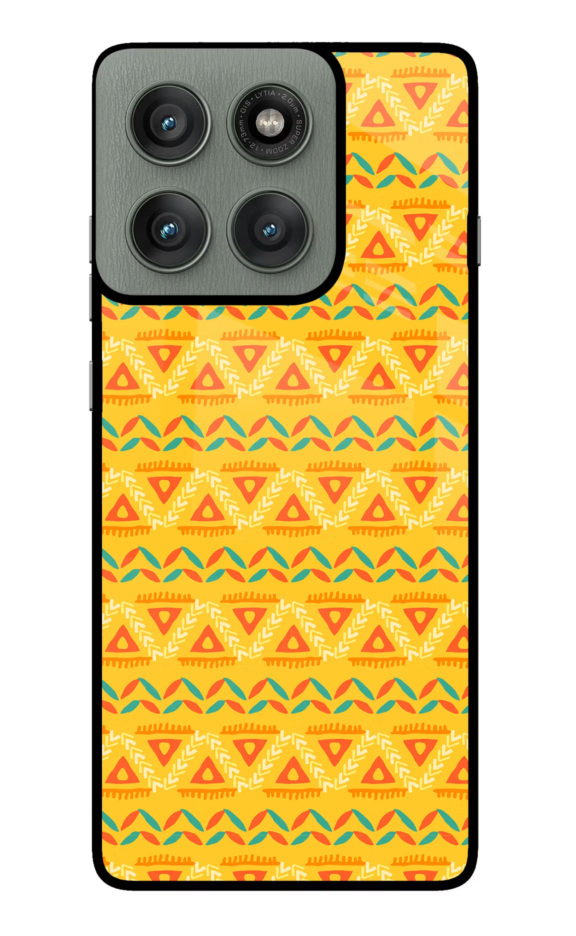 Tribal Pattern Moto Edge 60 Pro Glass Case Back Cover by Casekaro