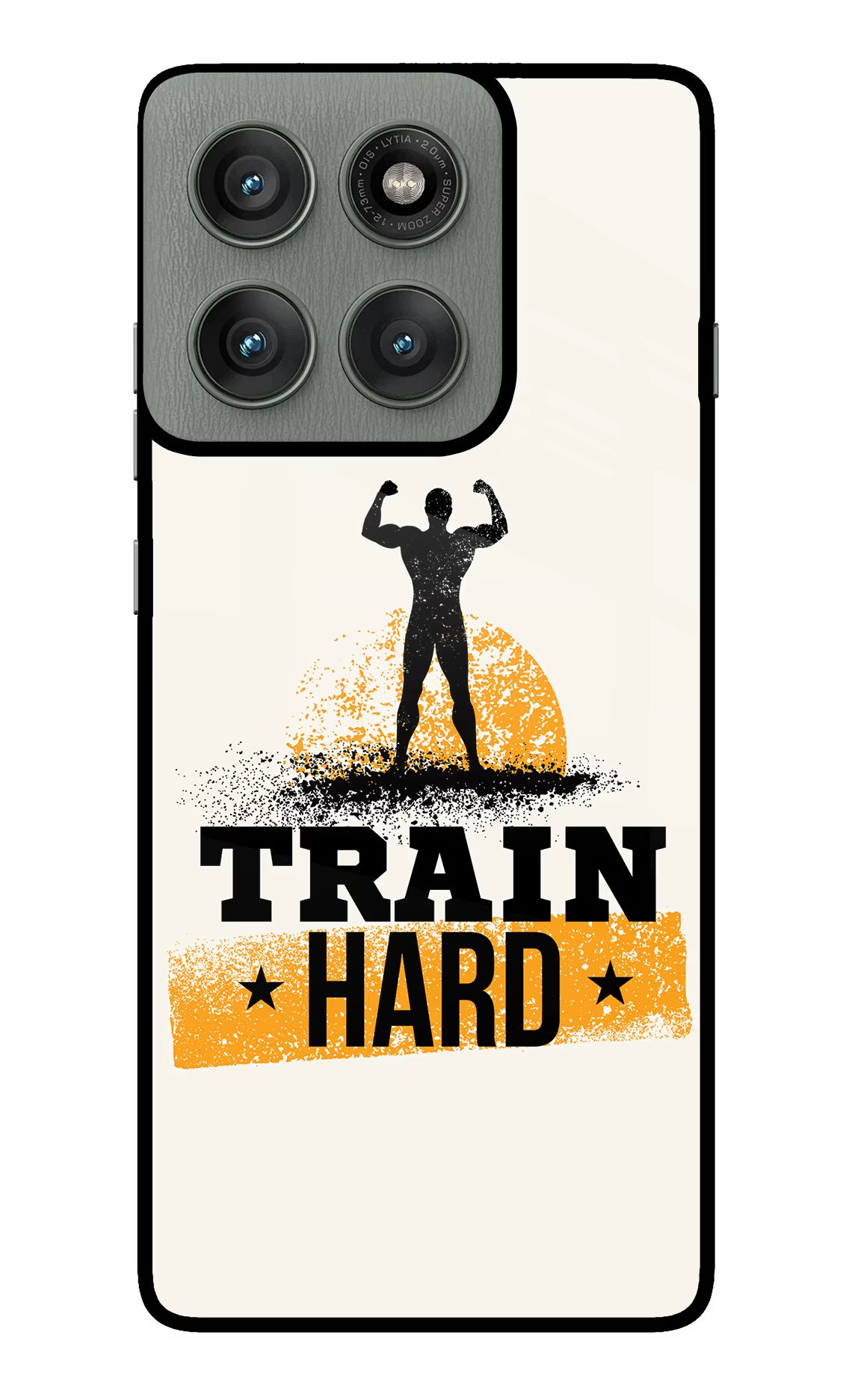 Train Hard Moto Edge 60 Pro Glass Case