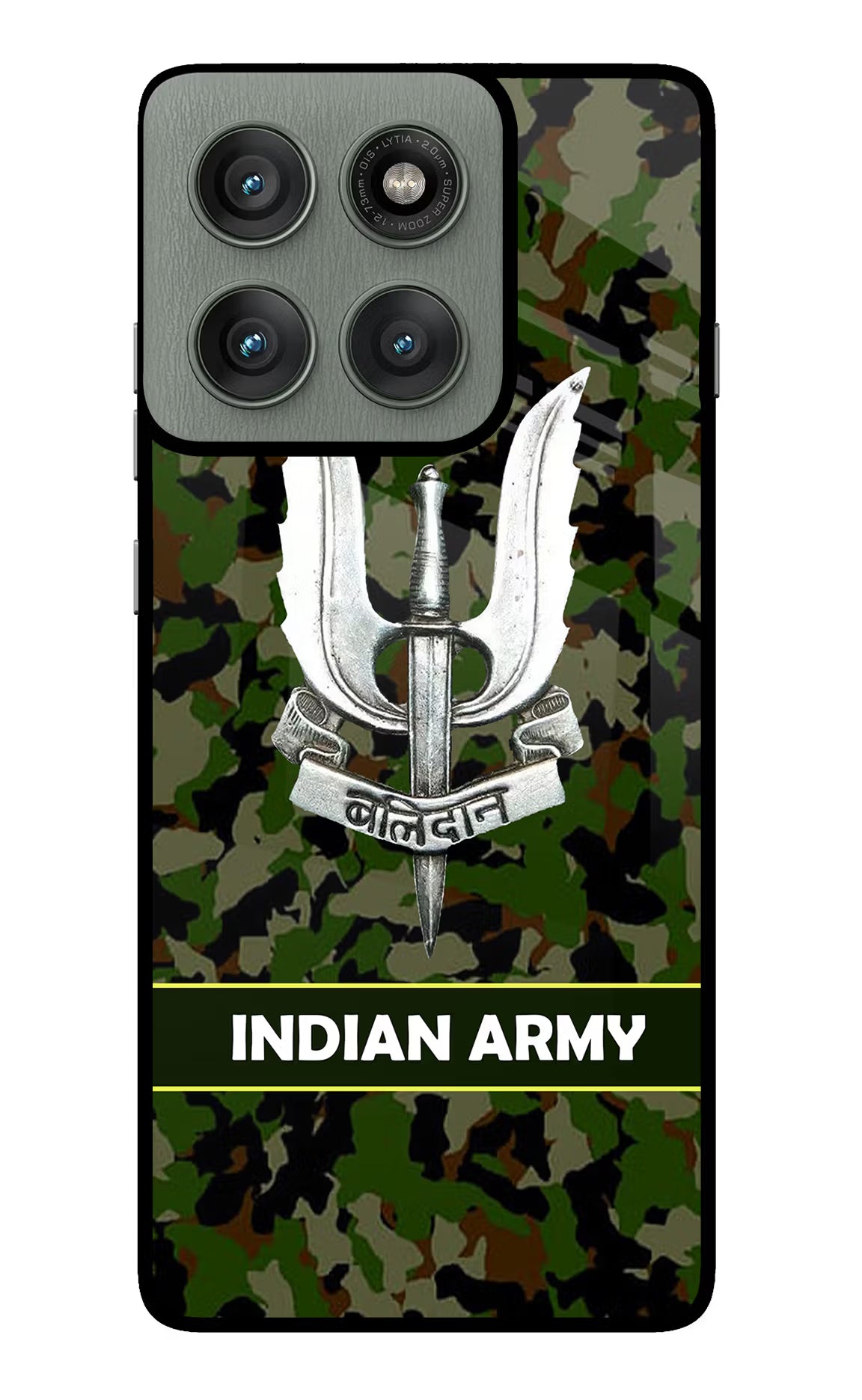 Balidan Indian Logo Moto Edge 60 Pro Glass Case Back Cover by Casekaro