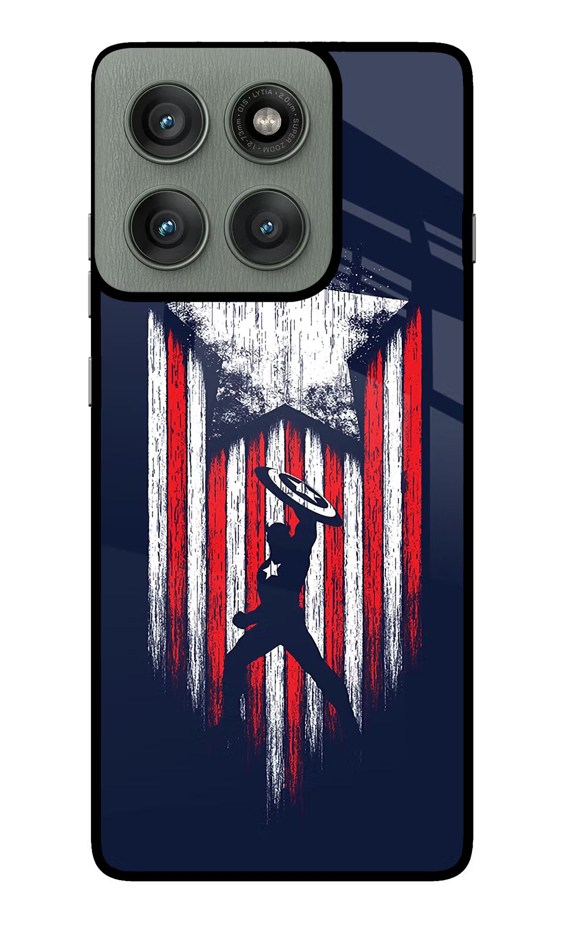 Captain America Marvel Art Moto Edge 60 Pro Glass Case Back Cover by Casekaro