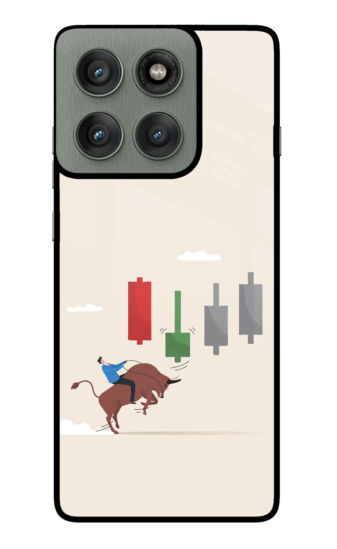 Bull Trading Momentum Moto Edge 60 Pro Glass Case Back Cover by Casekaro