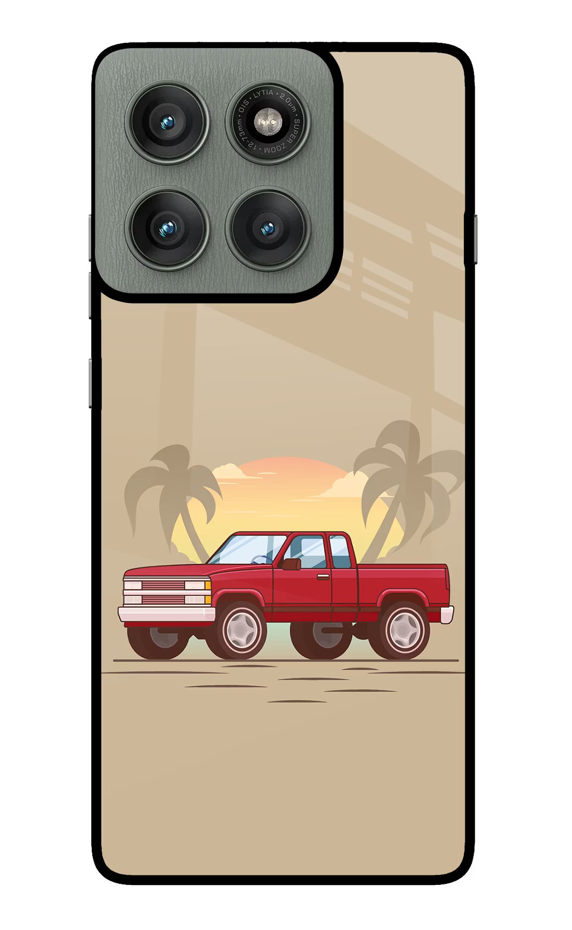 Desert Classic Drive Moto Edge 60 Pro Glass Case Back Cover by Casekaro