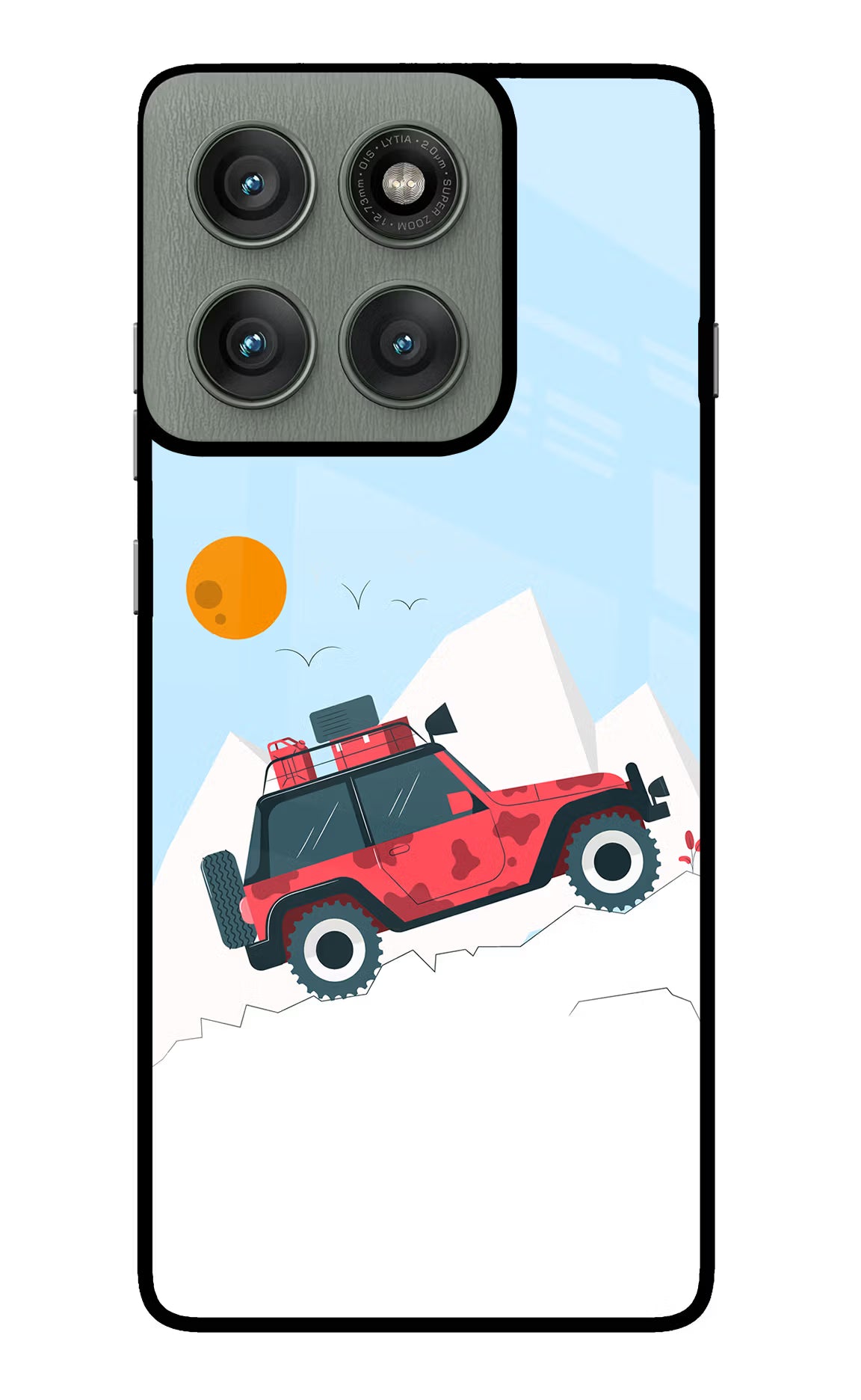 Mountain Trail Beast Moto Edge 60 Pro Glass Case Back Cover by Casekaro