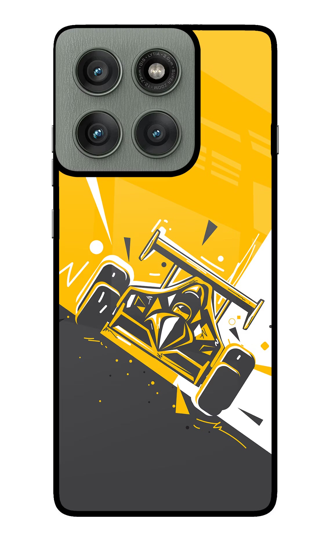Track King Moto Edge 60 Pro Glass Case Back Cover by Casekaro