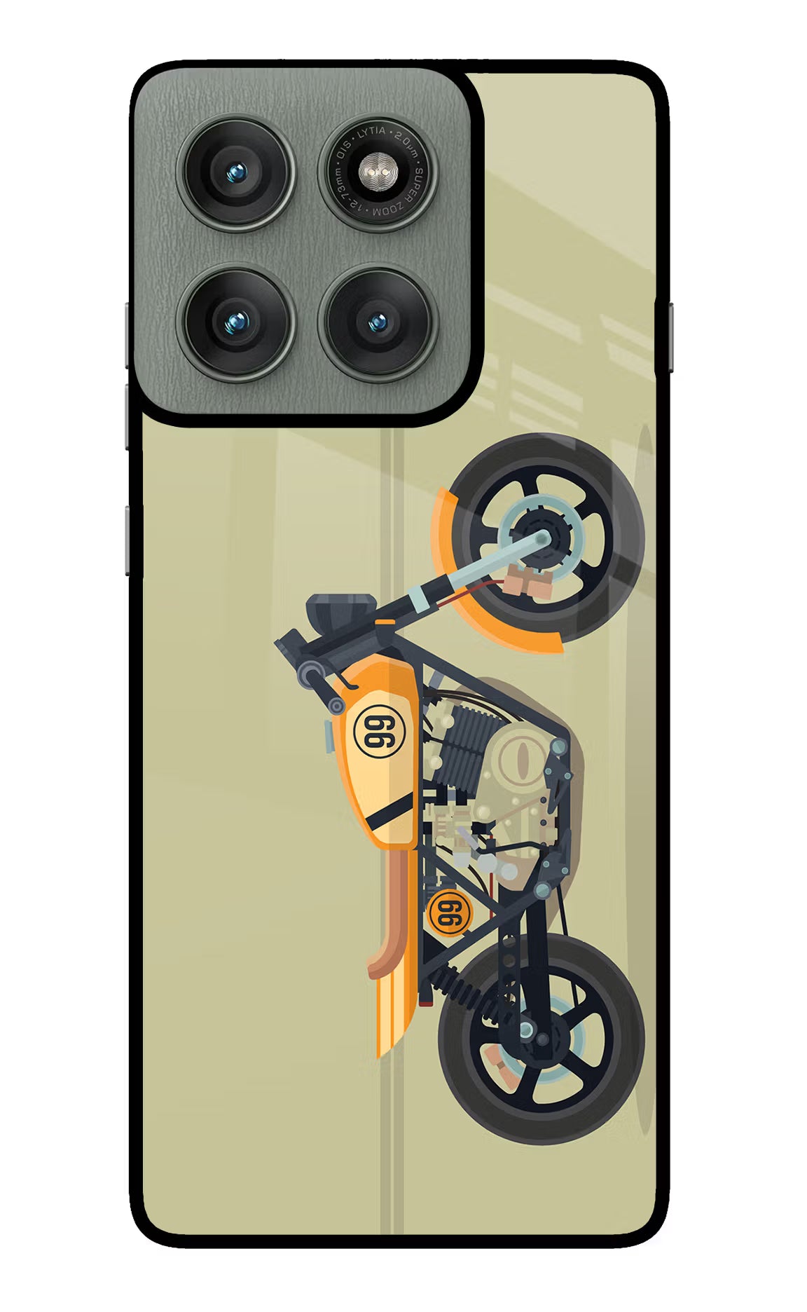 Vertical Speedster Moto Edge 60 Pro Glass Case Back Cover by Casekaro