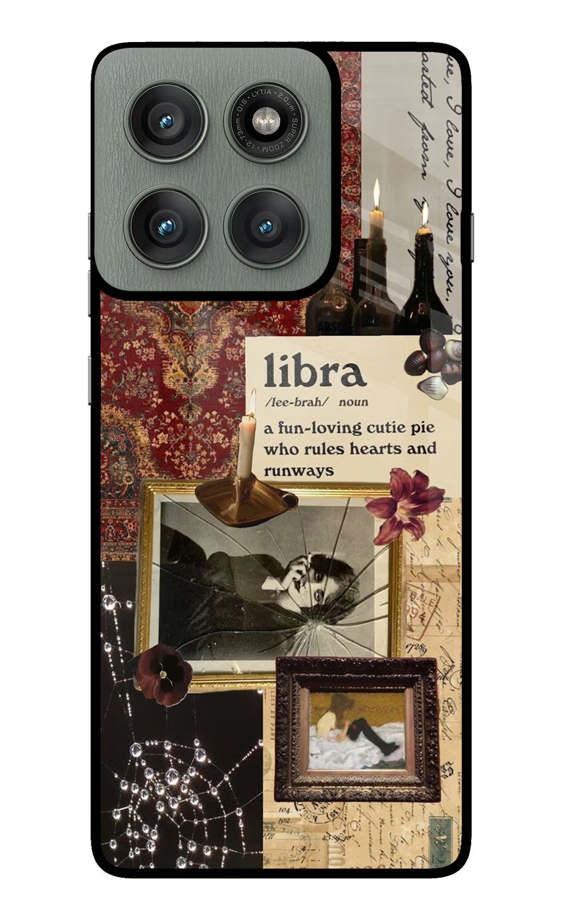 Libra Zodiac Moto Edge 60 Pro Glass Case Back Cover by Casekaro
