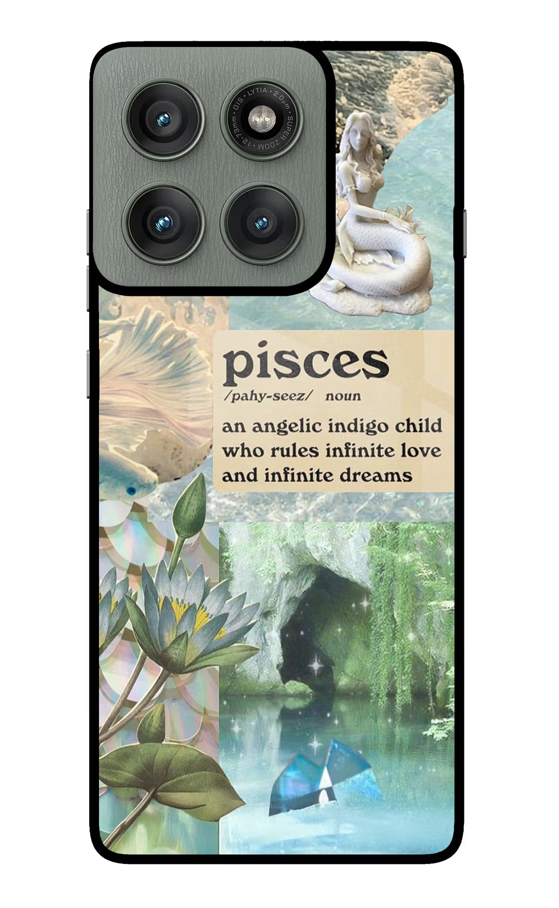 Pisces Zodiac Moto Edge 60 Pro Glass Case Back Cover by Casekaro