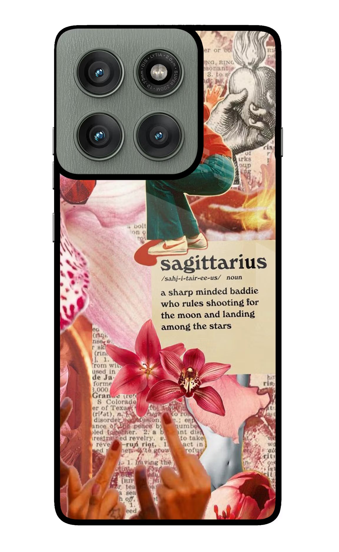Sagittarius Zodiac Moto Edge 60 Pro Glass Case Back Cover by Casekaro