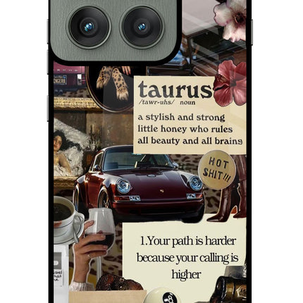 Taurus Zodiac Moto Edge 60 Pro Glass Case