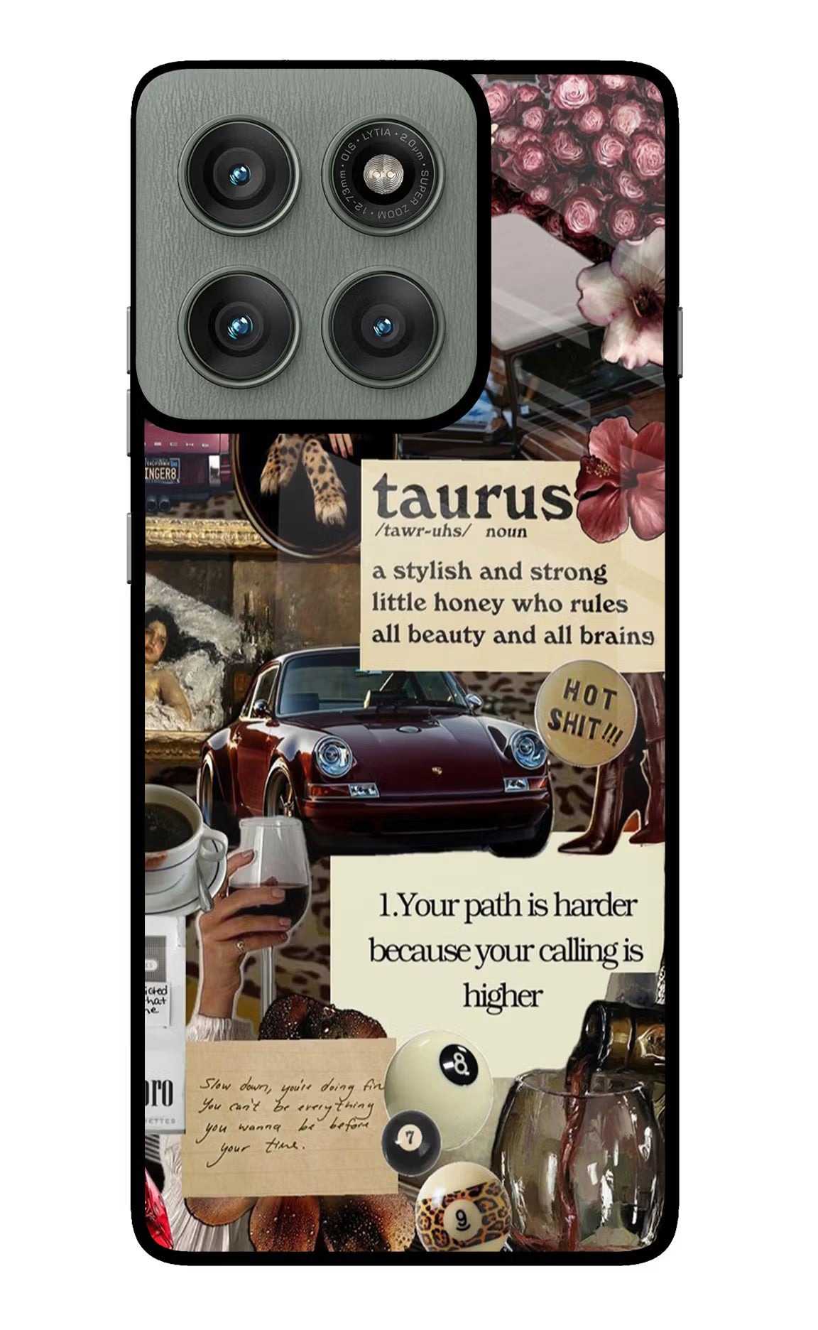 Taurus Zodiac Moto Edge 60 Pro Glass Case