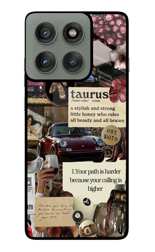 Taurus Zodiac Moto Edge 60 Pro Glass Case