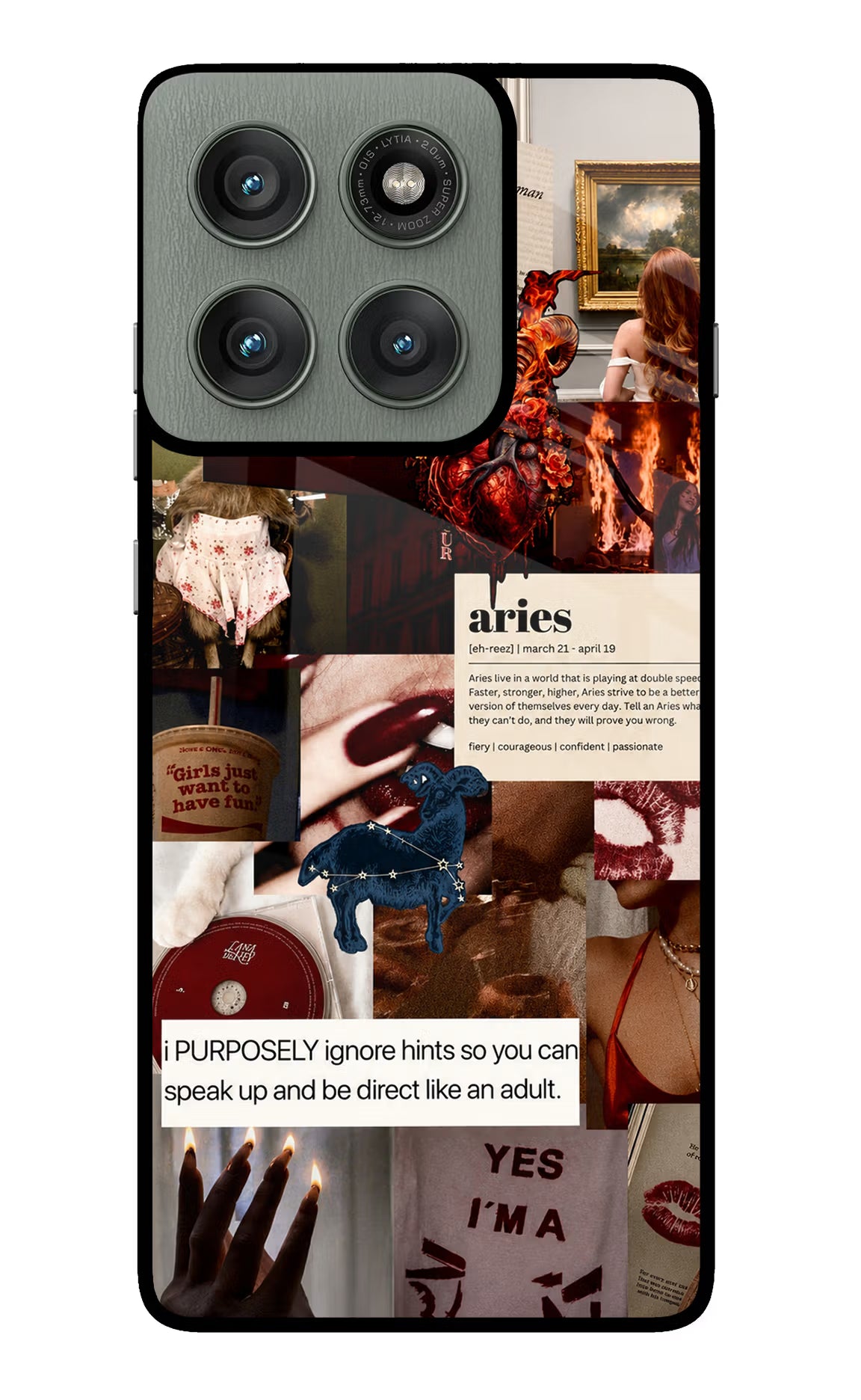Zodiac Aries Moto Edge 60 Pro Glass Case