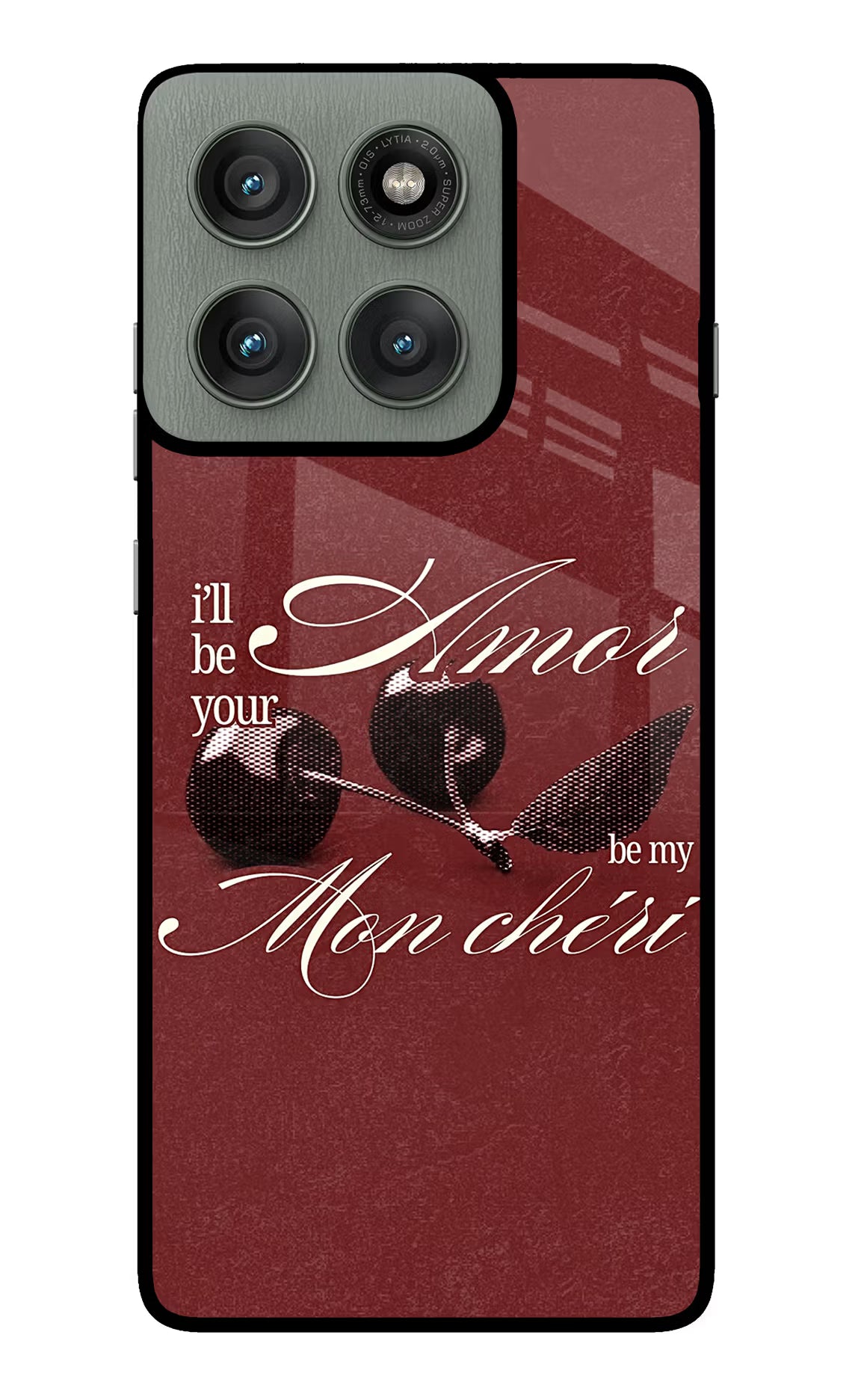 Velvet Cherry Moto Edge 60 Pro Glass Case
