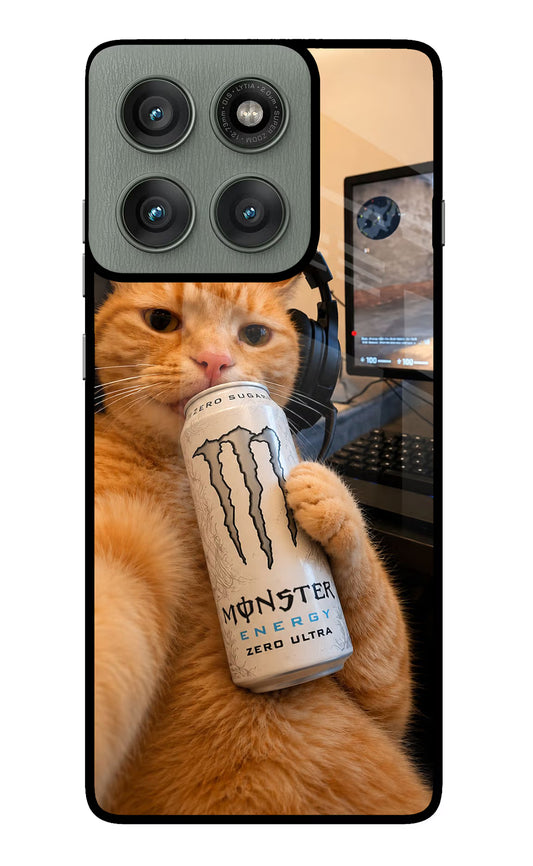 Gamer Cat Energy Moto Edge 60 Pro Glass Case