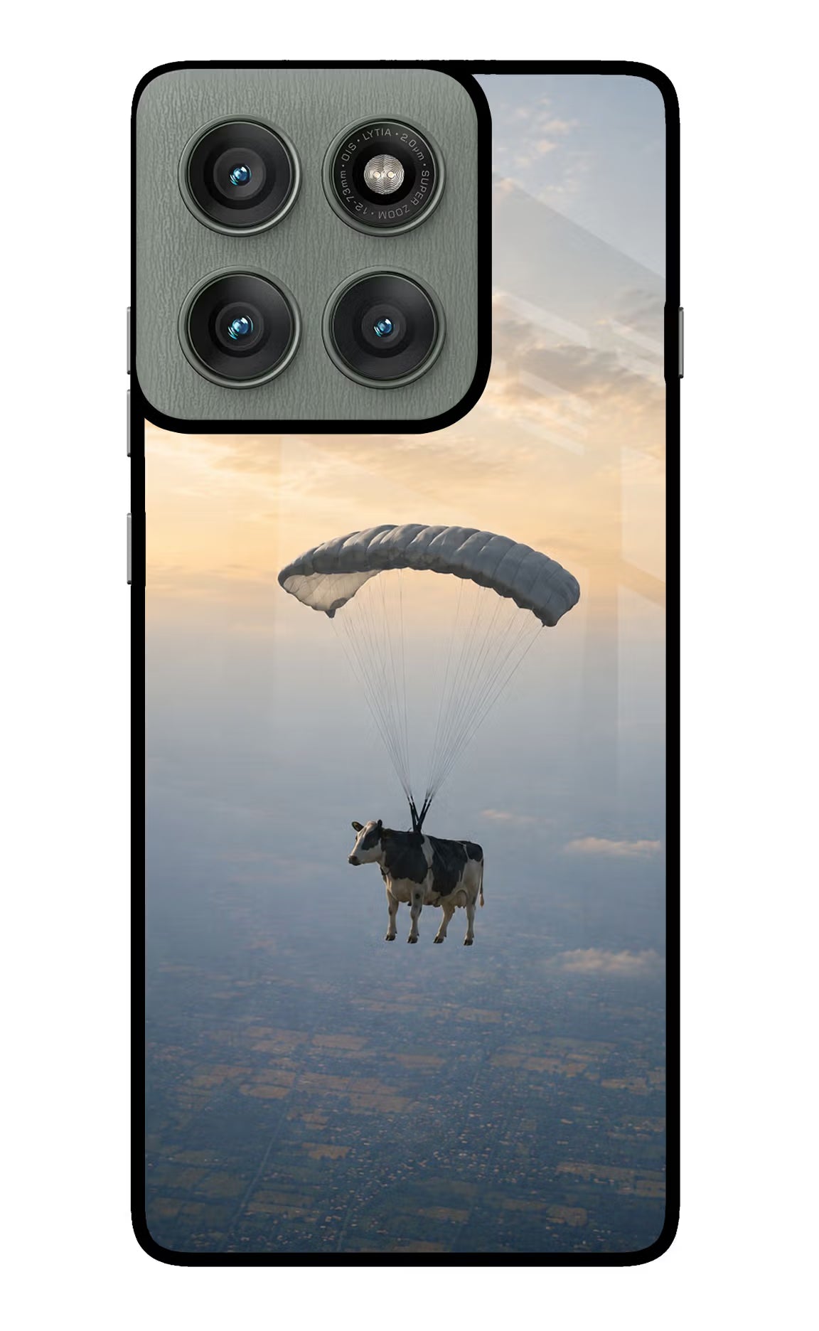 Skydiving Cow Moto Edge 60 Pro Glass Case