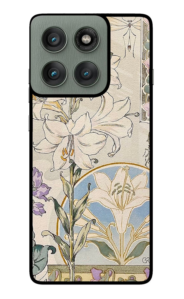 White Lily Moto Edge 60 Pro Glass Case