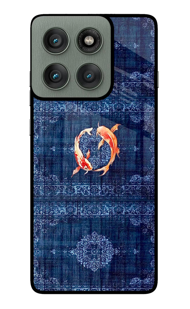 Koi Blue Moto Edge 60 Pro Glass Case