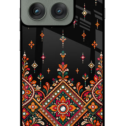 Noir Mehfil Moto Edge 60 Pro Glass Case