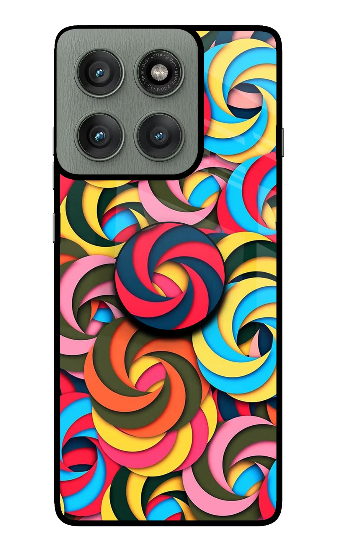 Spiral Pattern Moto Edge 60 Pro Pop Case by Casekaro