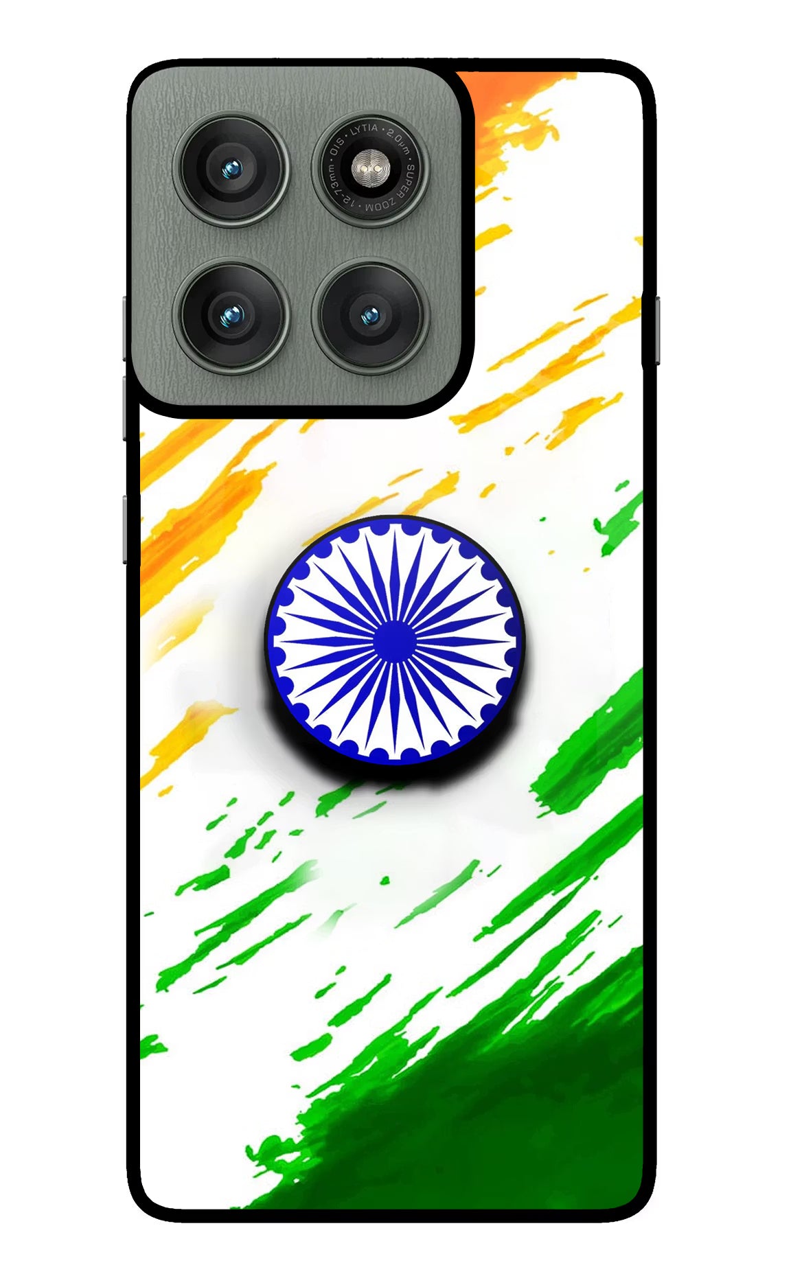 Indian Flag Ashoka Chakra Moto Edge 60 Pro Pop Case by Casekaro
