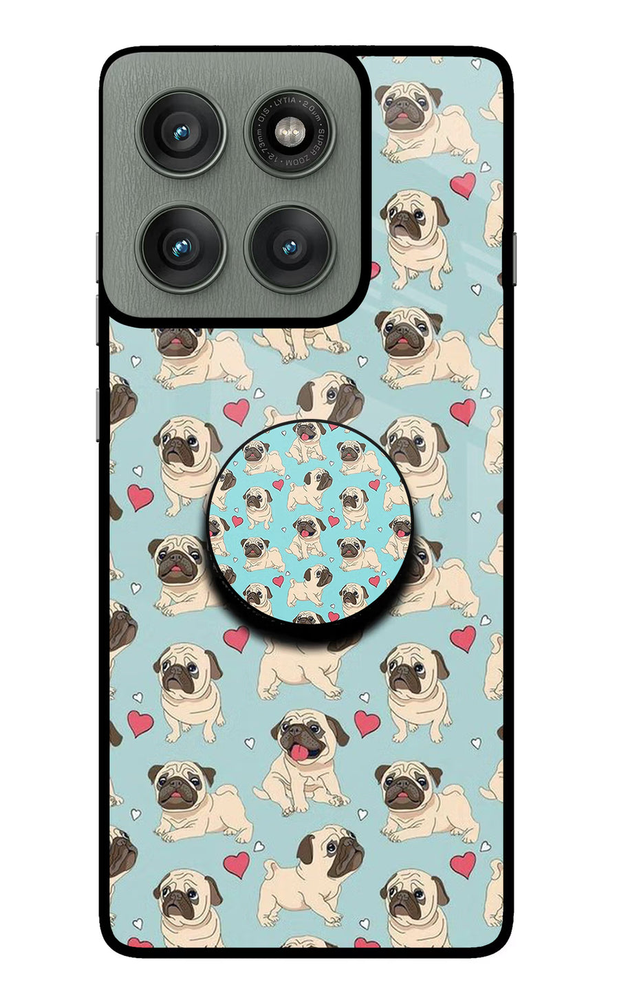 Pug Dog Moto Edge 60 Pro Pop Case, Metal case