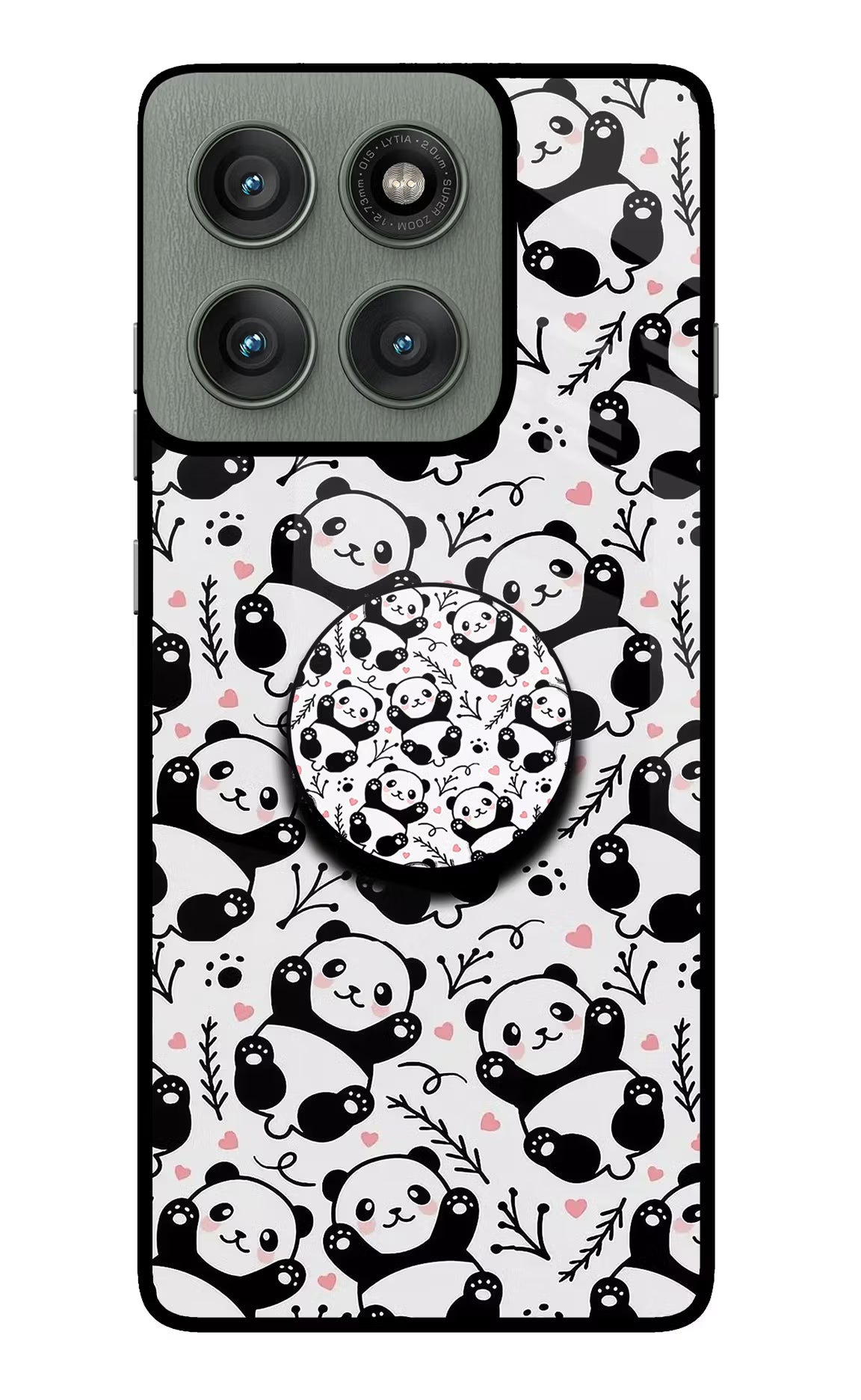Cute Panda Moto Edge 60 Pro Pop Case by Casekaro