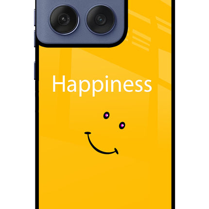 Happiness With Smiley Moto Edge 60 Fusion Glass Case Back Cover by Casekaro
