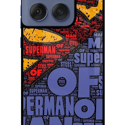 Superman Moto Edge 60 Fusion Glass Case Back Cover by Casekaro