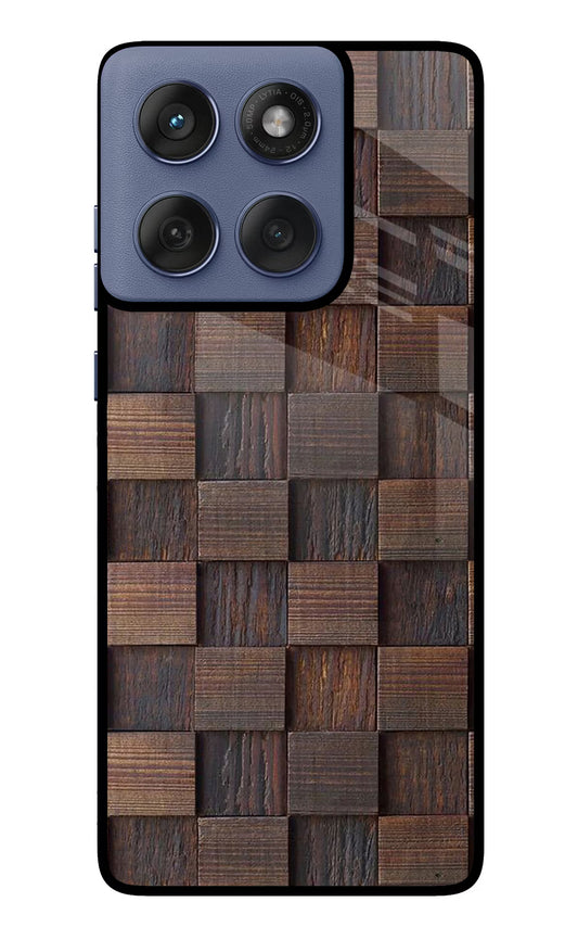 Wooden Cube Design Moto Edge 60 Fusion Glass Case