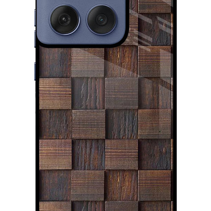 Wooden Cube Design Moto Edge 60 Fusion Glass Case Back Cover by Casekaro