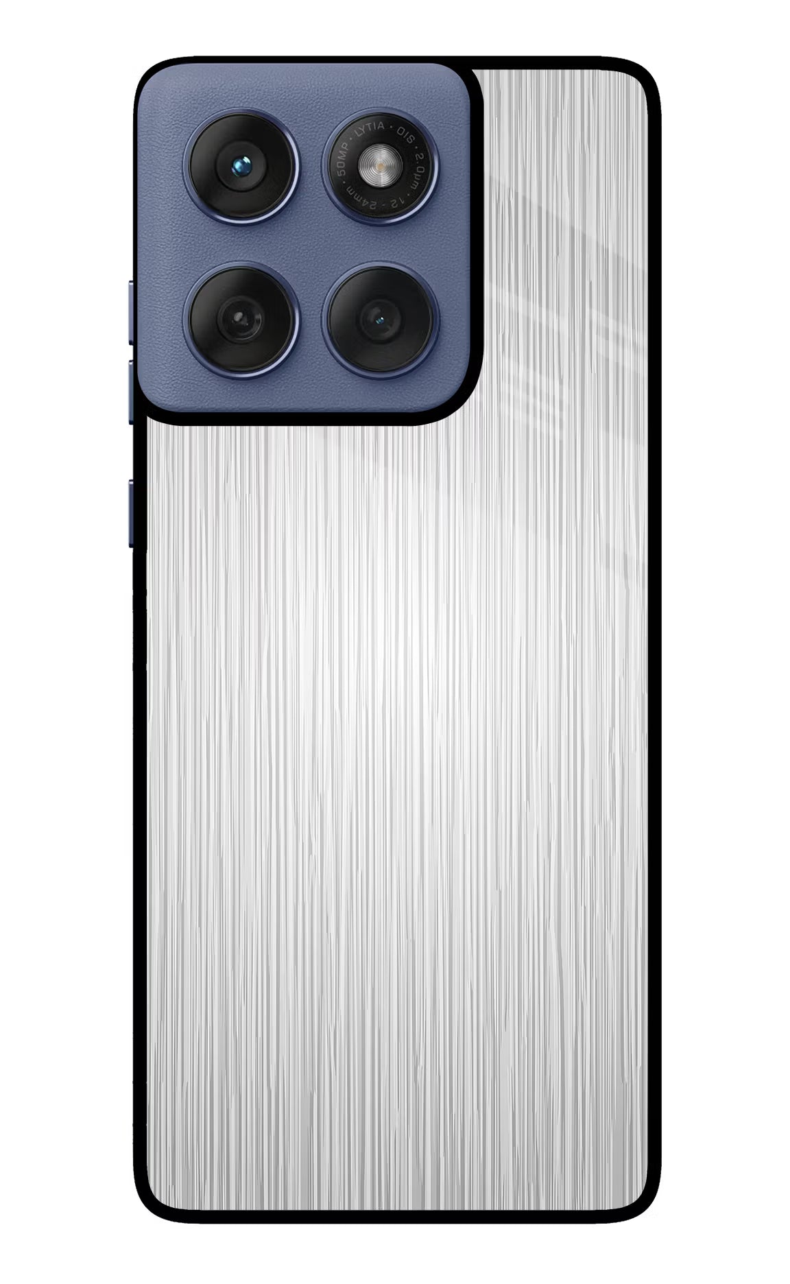Wooden Grey Texture Moto Edge 60 Fusion Glass Case Back Cover by Casekaro