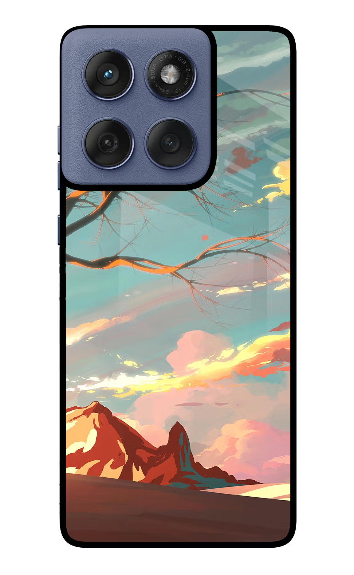 Scenery Moto Edge 60 Fusion Glass Case Back Cover by Casekaro