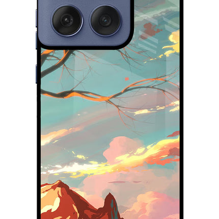 Scenery Moto Edge 60 Fusion Glass Case Back Cover by Casekaro