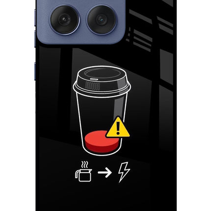 Coffee Moto Edge 60 Fusion Glass Case Back Cover by Casekaro