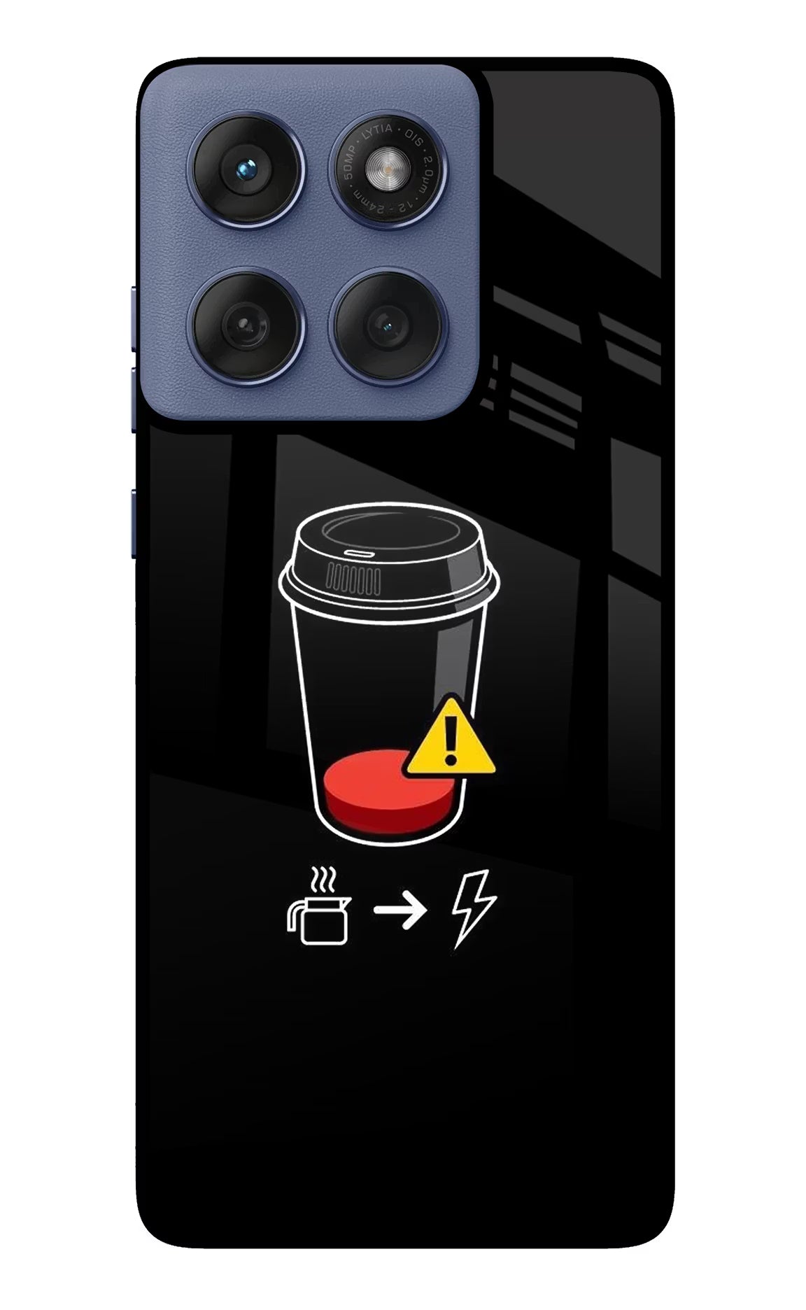 Coffee Moto Edge 60 Fusion Glass Case Back Cover by Casekaro