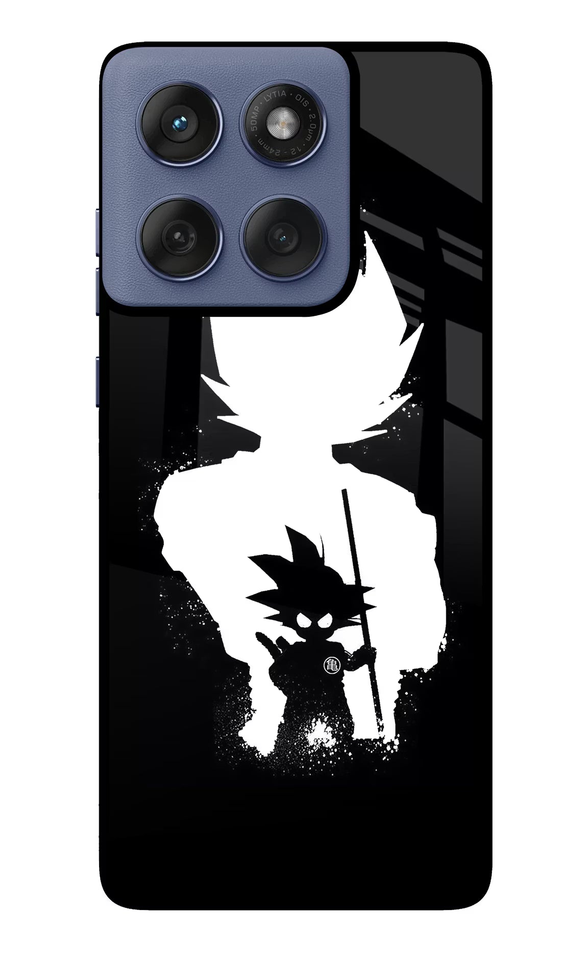 Goku Shadow Moto Edge 60 Fusion Glass Case Back Cover by Casekaro