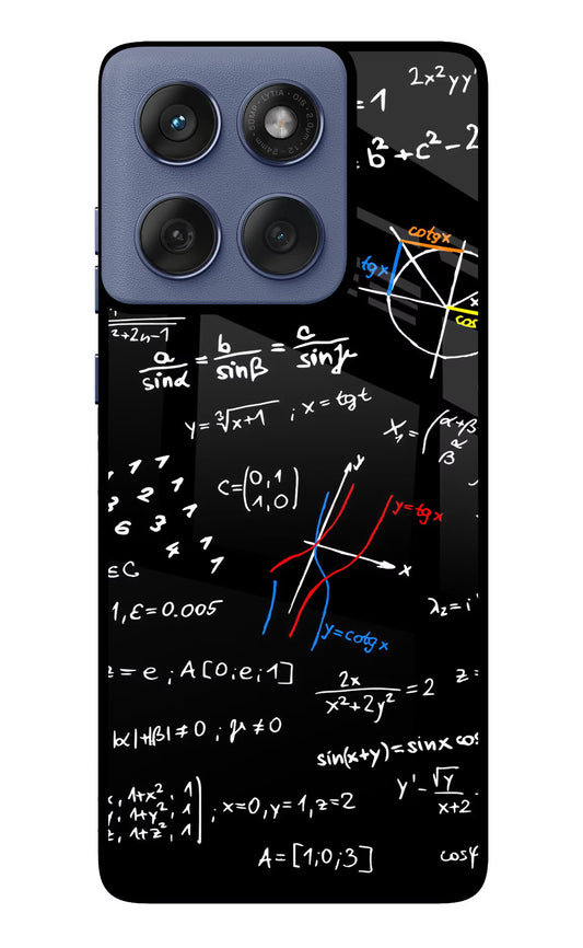 Mathematics Formula Moto Edge 60 Fusion Glass Case