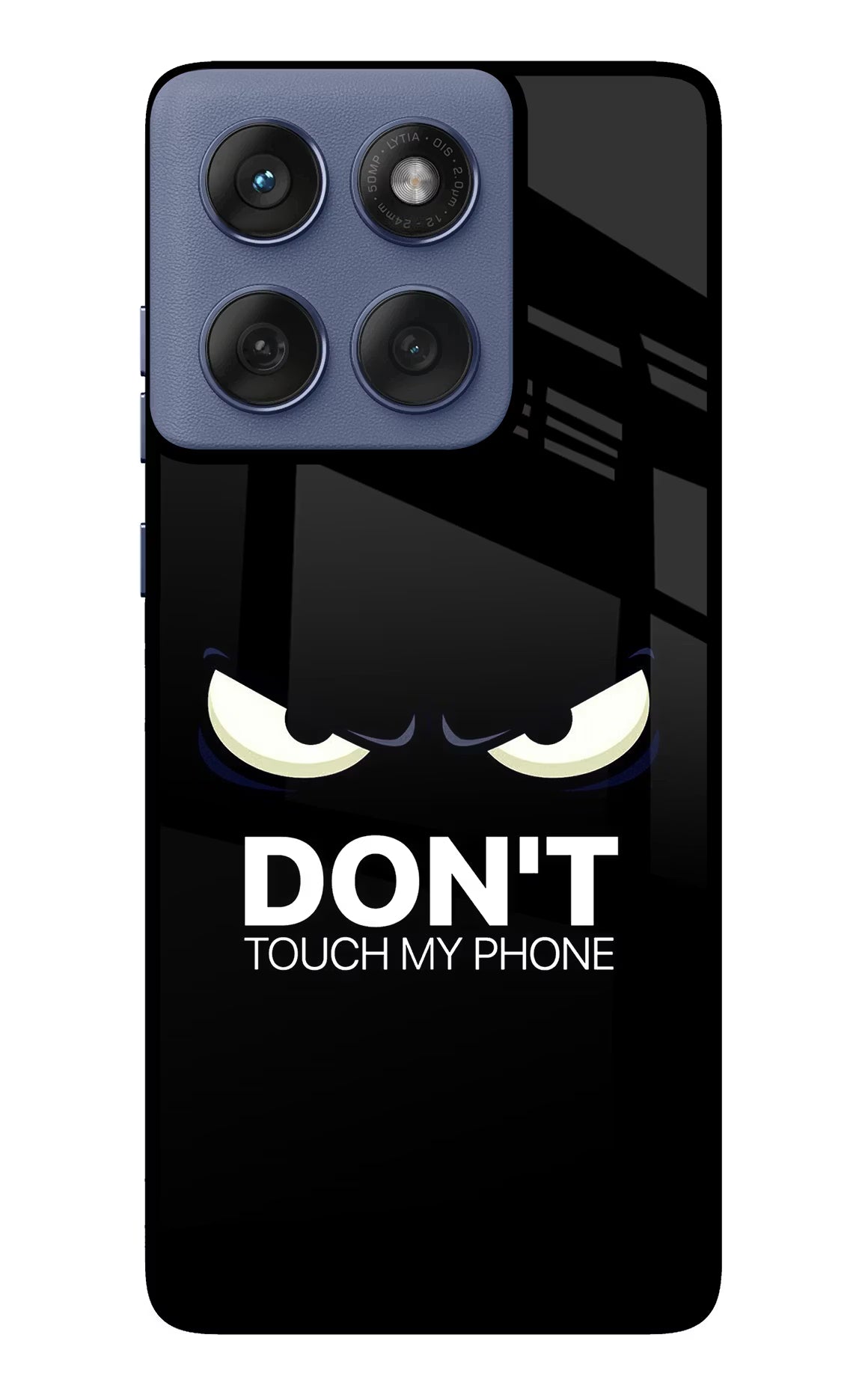 Don'T Touch My Phone Moto Edge 60 Fusion Glass Case Back Cover by Casekaro