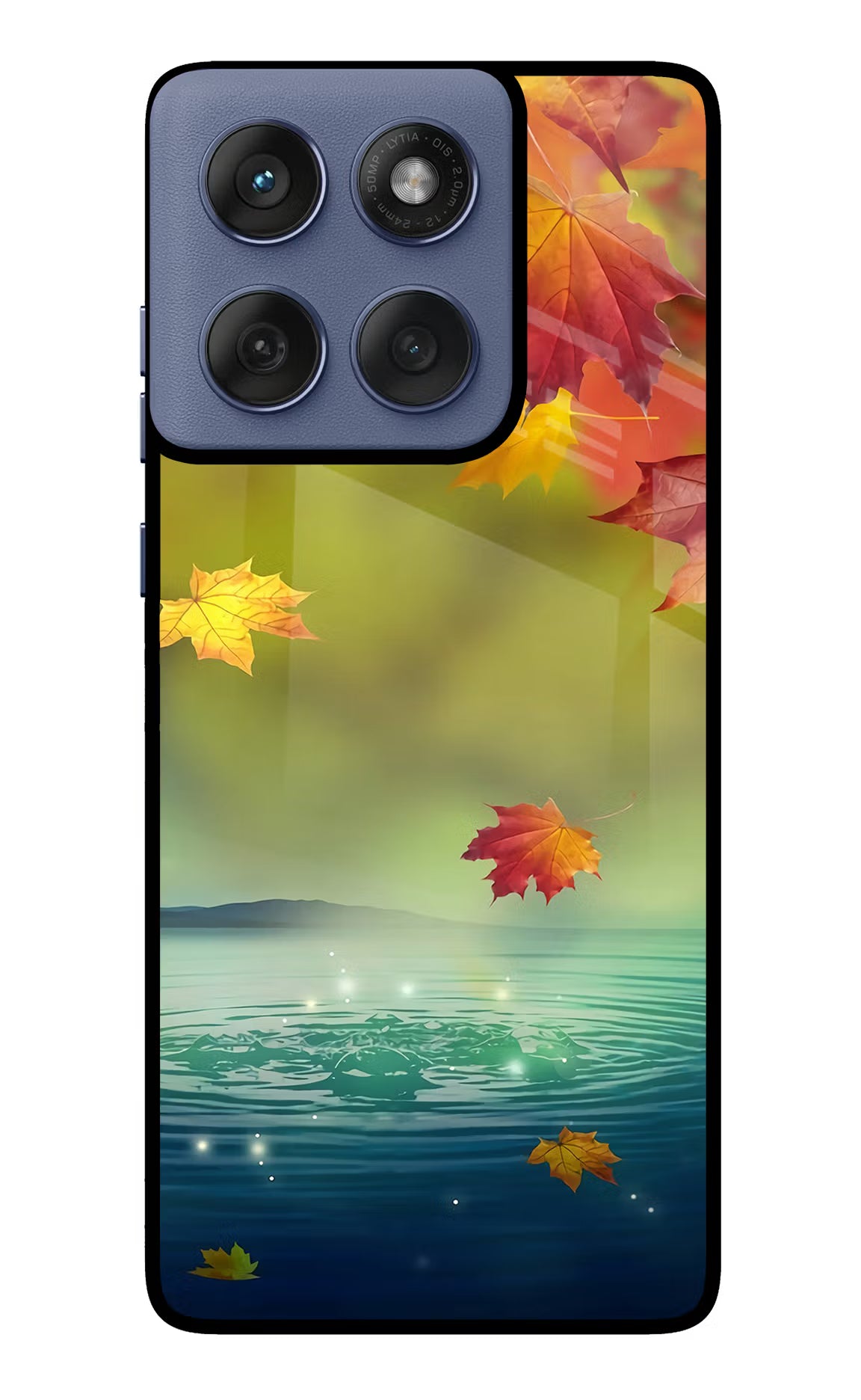 Flowers Moto Edge 60 Fusion Glass Case Back Cover by Casekaro