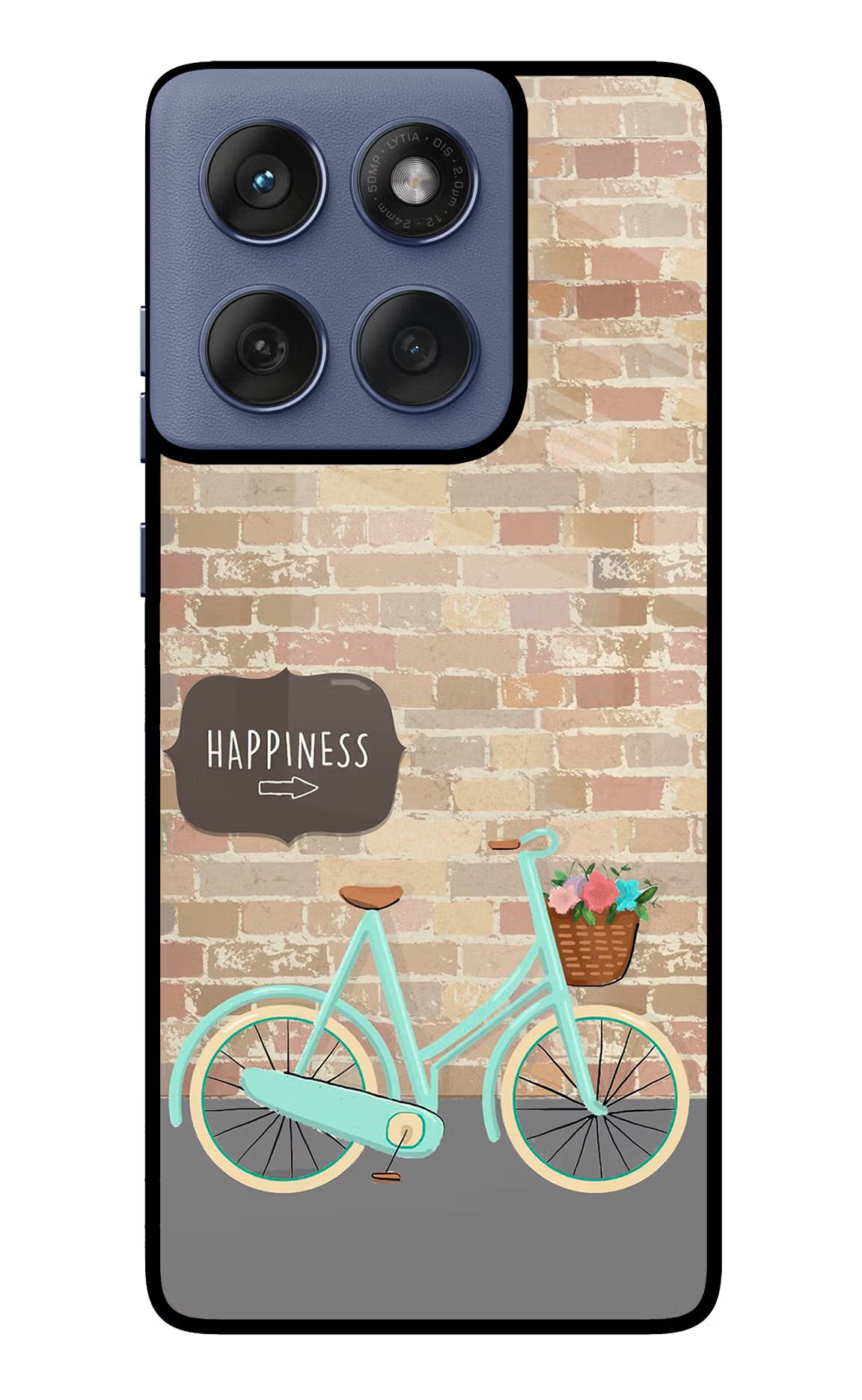 Happiness Artwork Moto Edge 60 Fusion Glass Case Back Cover by Casekaro