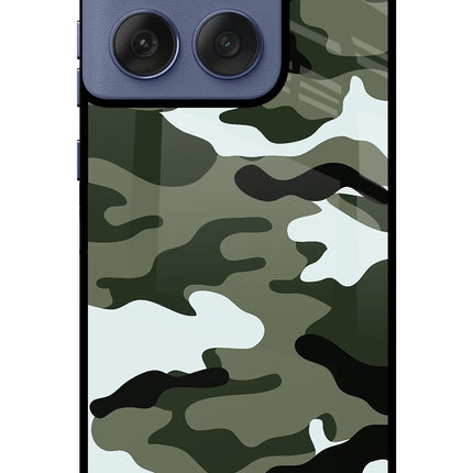 Camouflage Moto Edge 60 Fusion Glass Case Back Cover by Casekaro